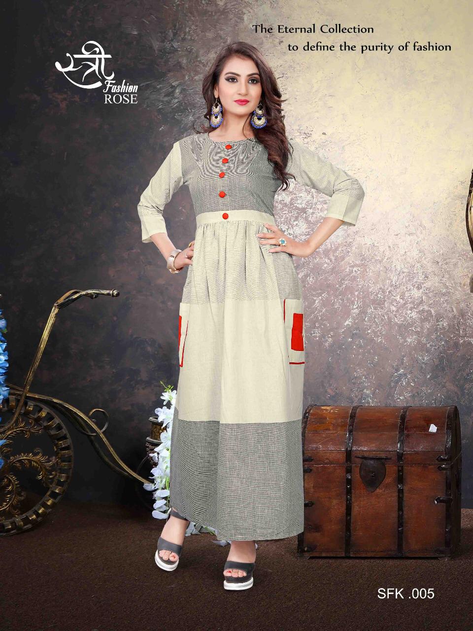 Rose By Stree Fashion Designer Beautiful Stylish Colorful Fancy Ready To Wear & Casual Wear & Ethnic Wear Twil Rayon Printed Kurtis At Wholesale Price