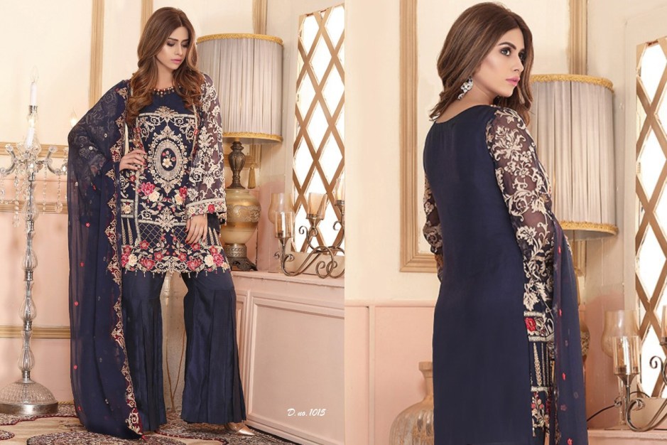 Royal Lady By Kalyan Prints 1013 To 1017 Series Designer Pakistani Suits Beautiful Stylish Fancy Colorful Party Wear & Ethnic Wear Faux Georgette Embroidered Dresses At Wholesale Price