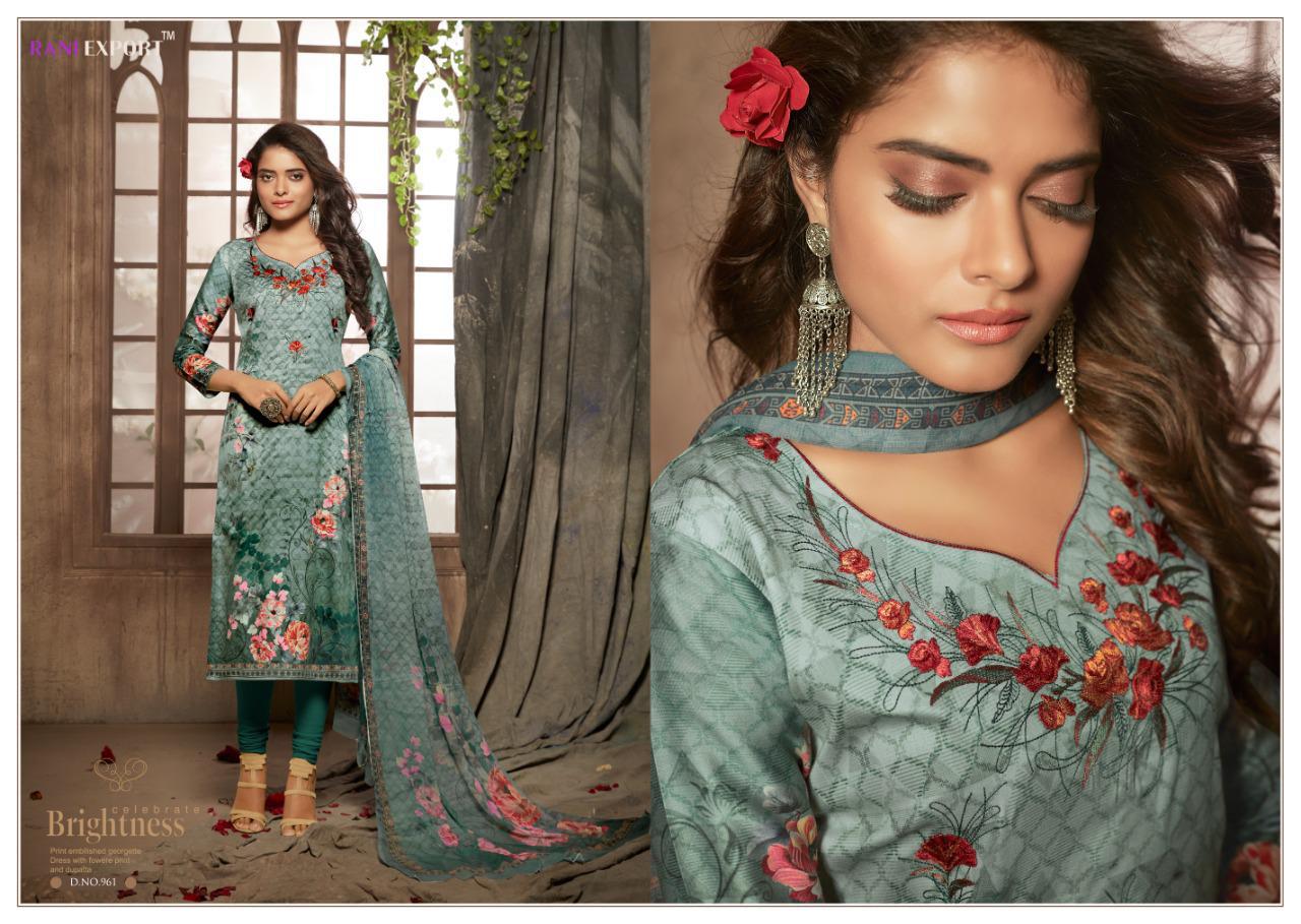 Rozy By Rani Exports 959 To 966 Series Indian Traditional Wear Collection Beautiful Stylish Fancy Colorful Party Wear & Occasional Wear Pure Jam Cotton Digital Printed Dresses At Wholesale Price