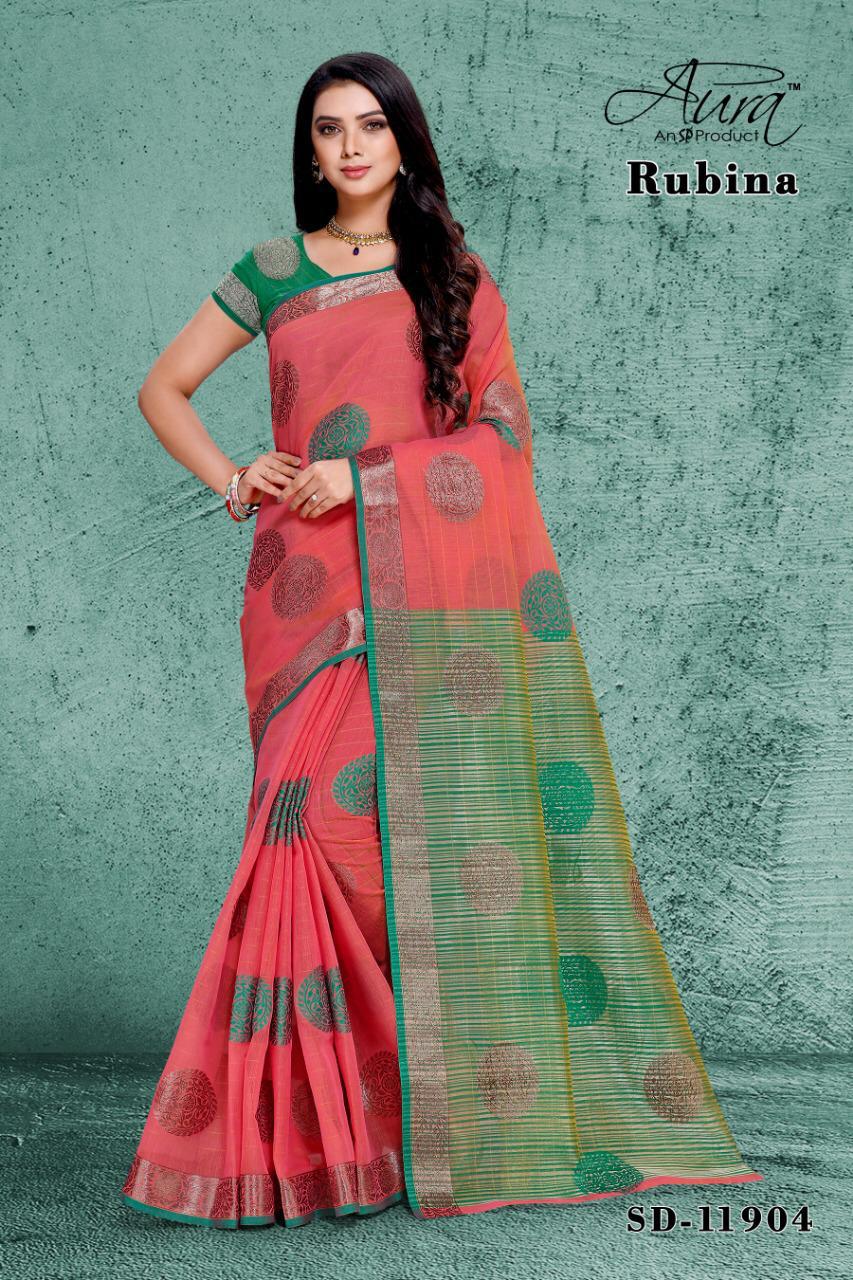 Rubina By Aura 11901 To 11904 Series Indian Traditional Wear Collection Beautiful Stylish Fancy Colorful Party Wear & Occasional Wear Pure Soft Cotton Sarees At Wholesale Price