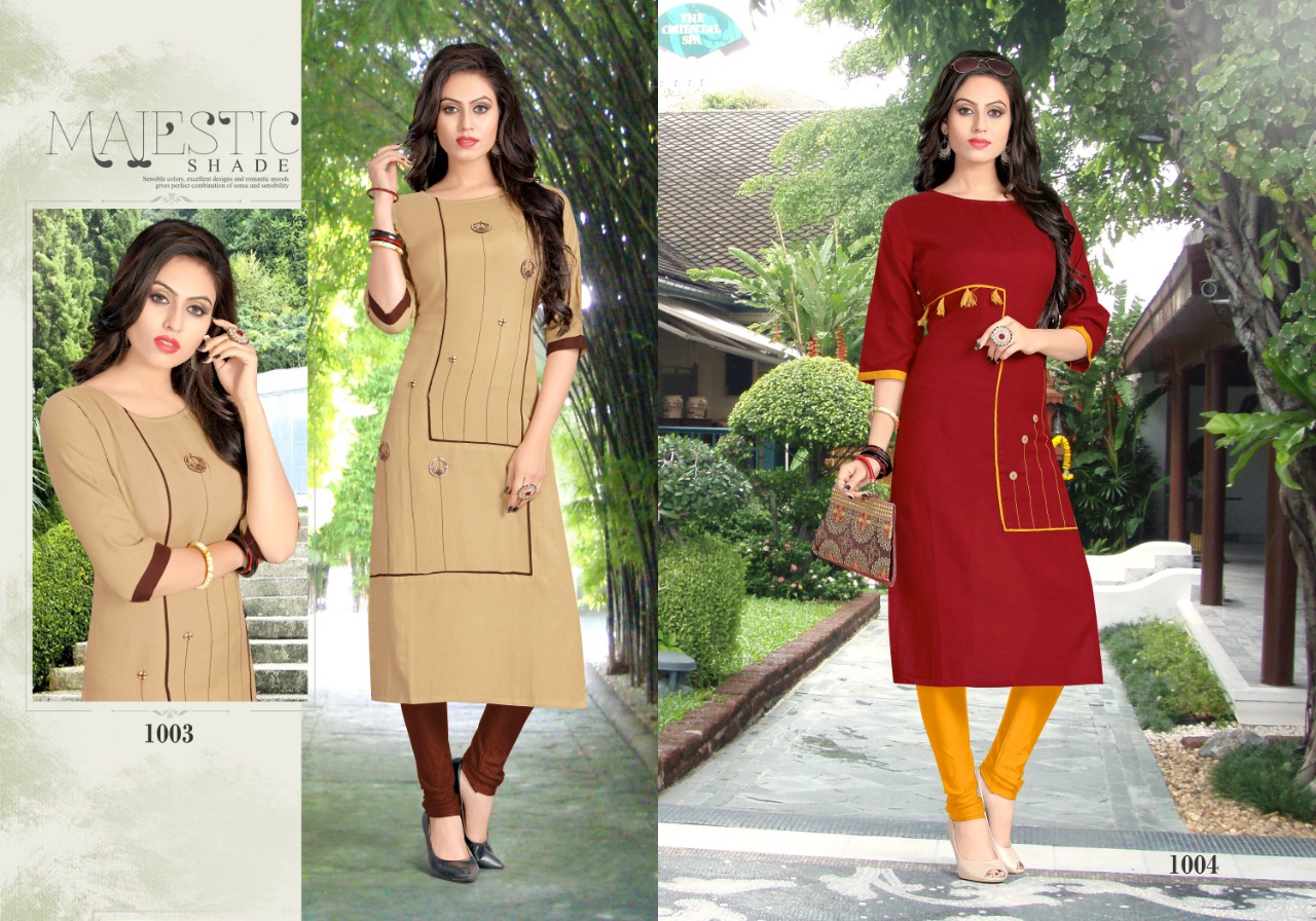 Ruby By Dj 1001 To 1008 Series Beautiful Colorful Stylish Fancy Casual Wear & Ethnic Wear & Ready To Wear Flex Heavy Rayon Kurtis At Wholesale Price