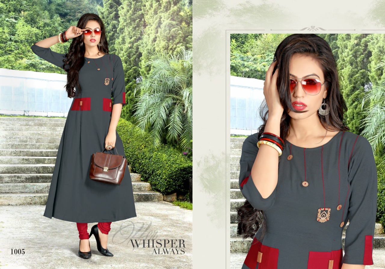 Ruby By Dj 1001 To 1008 Series Beautiful Colorful Stylish Fancy Casual Wear & Ethnic Wear & Ready To Wear Flex Heavy Rayon Kurtis At Wholesale Price