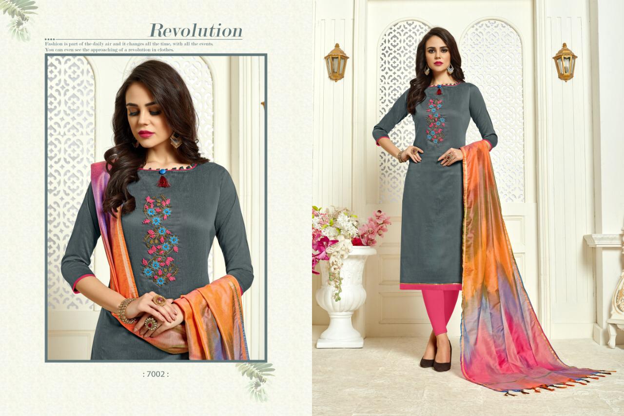 Rudrx Vol-7 By Ravi Creation 7001 To 7012 Series Designer Suits Collection Beautiful Stylish Fancy Colorful Party Wear & Occasional Wear South Cotton Silk Dresses At Wholesale Price