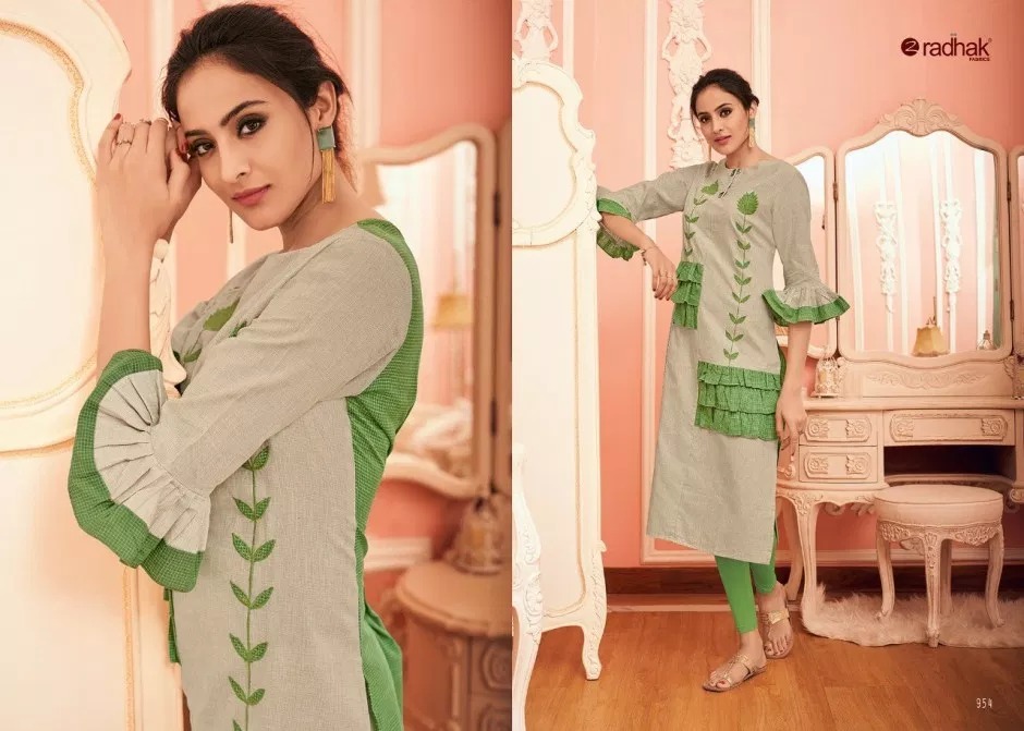 Rukmee Vol-9 By Radhak Fashion 350 To 355 Series Beautiful Stylish Fancy Colorful Casual Wear & Ethnic Wear & Ready To Wear Heavy Rayon Kurtis At Wholesale Price