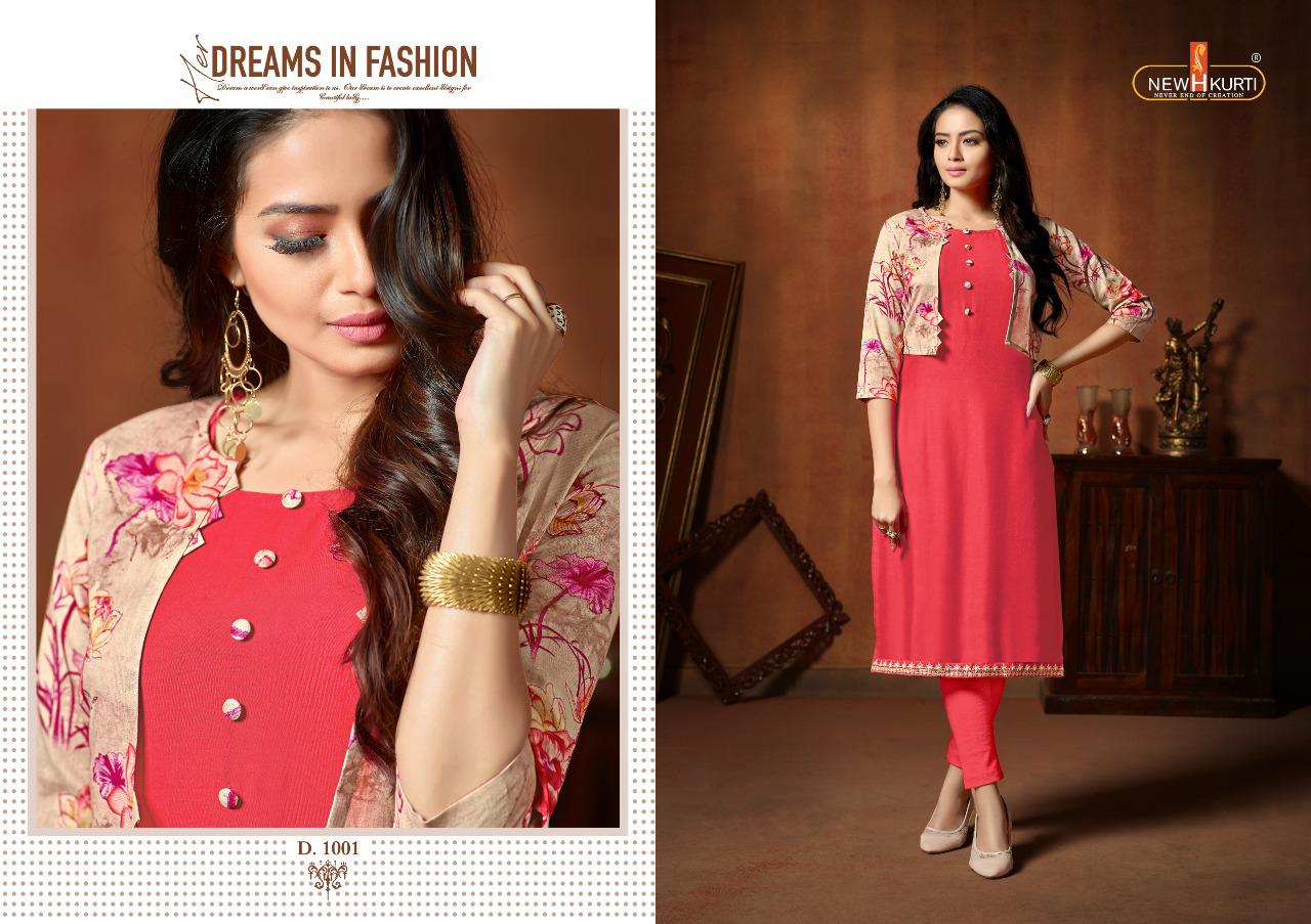 Rumani By Tunic House 1001 To 1007 Series Designer Beautiful Stylish Colorful Fancy Ready To Wear & Casual Wear & Ethnic Wear Rayon Kurtis With Jacket At Wholesale Price