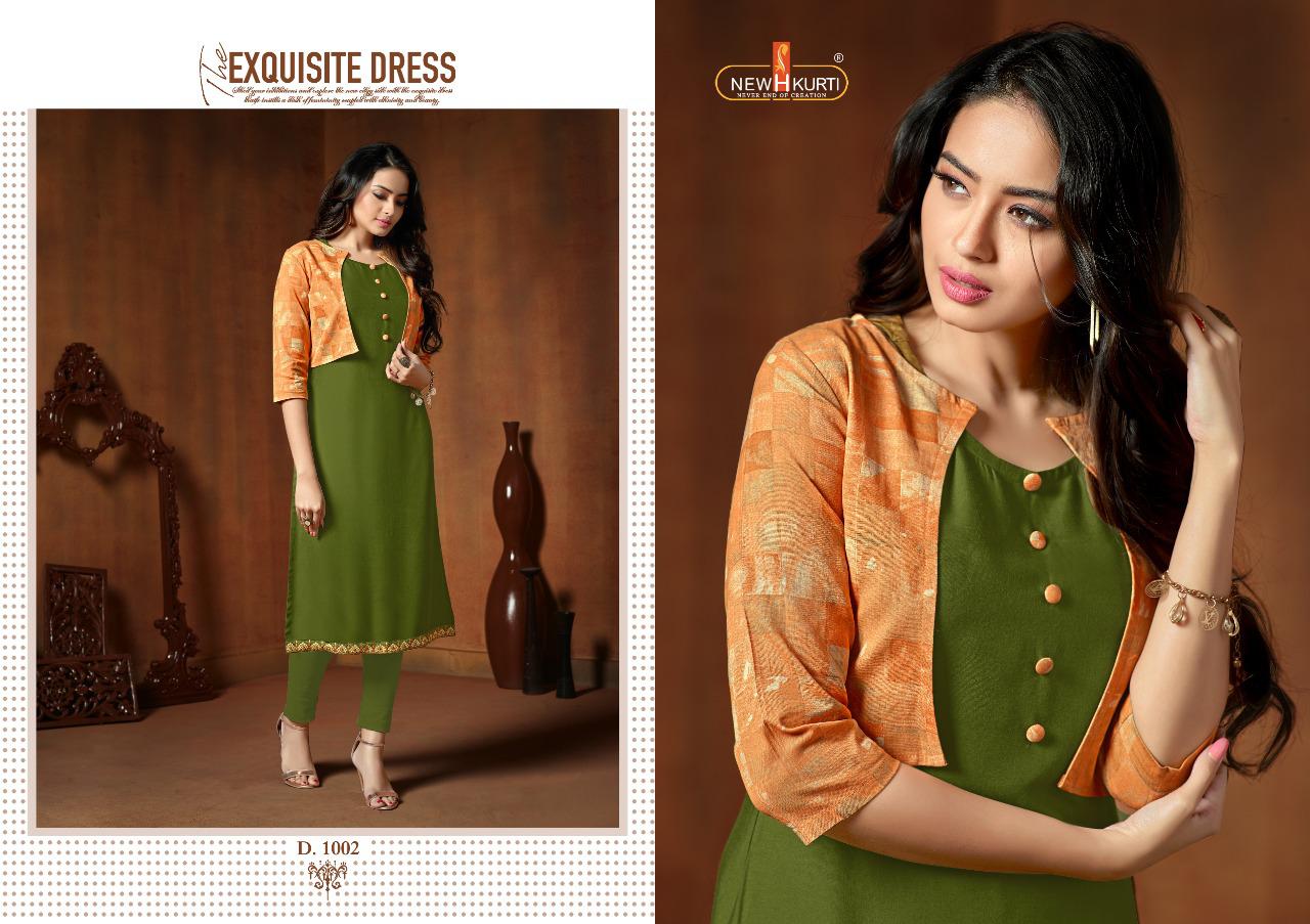 Rumani By Tunic House 1001 To 1007 Series Designer Beautiful Stylish Colorful Fancy Ready To Wear & Casual Wear & Ethnic Wear Rayon Kurtis With Jacket At Wholesale Price