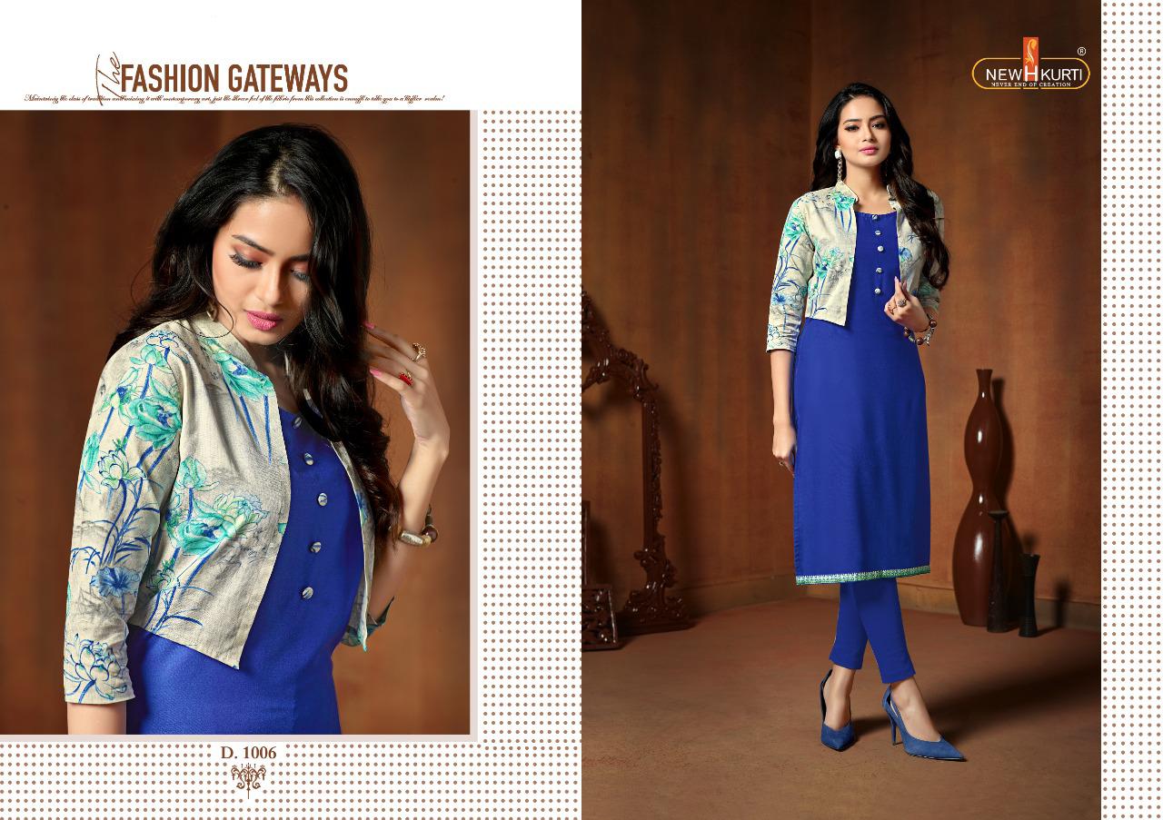 Rumani By Tunic House 1001 To 1007 Series Designer Beautiful Stylish Colorful Fancy Ready To Wear & Casual Wear & Ethnic Wear Rayon Kurtis With Jacket At Wholesale Price