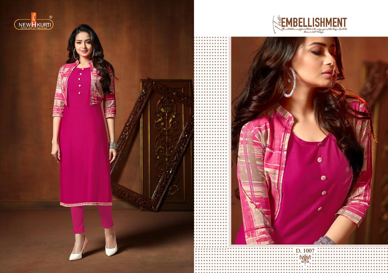 Rumani By Tunic House 1001 To 1007 Series Designer Beautiful Stylish Colorful Fancy Ready To Wear & Casual Wear & Ethnic Wear Rayon Kurtis With Jacket At Wholesale Price