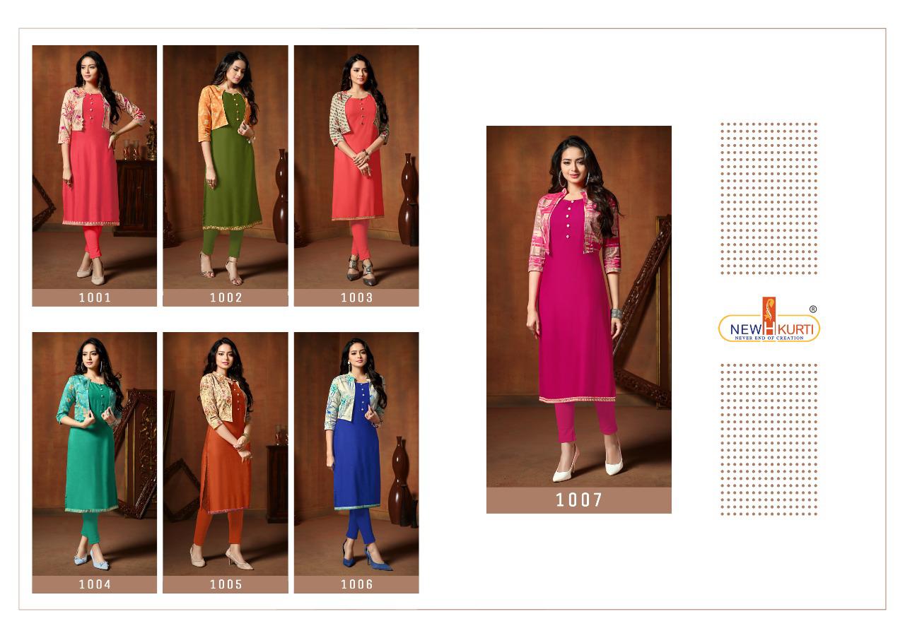 Rumani By Tunic House 1001 To 1007 Series Designer Beautiful Stylish Colorful Fancy Ready To Wear & Casual Wear & Ethnic Wear Rayon Kurtis With Jacket At Wholesale Price