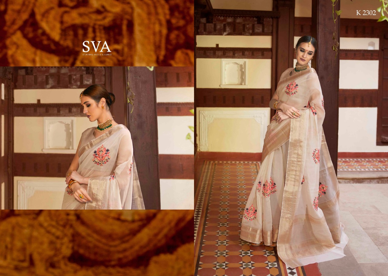 Saahitya By Sva 2301 To 2308 Series Indian Traditional Wear Collection Beautiful Stylish Fancy Colorful Party Wear & Occasional Wear Pure Organza Embroidered Sarees At Wholesale Price