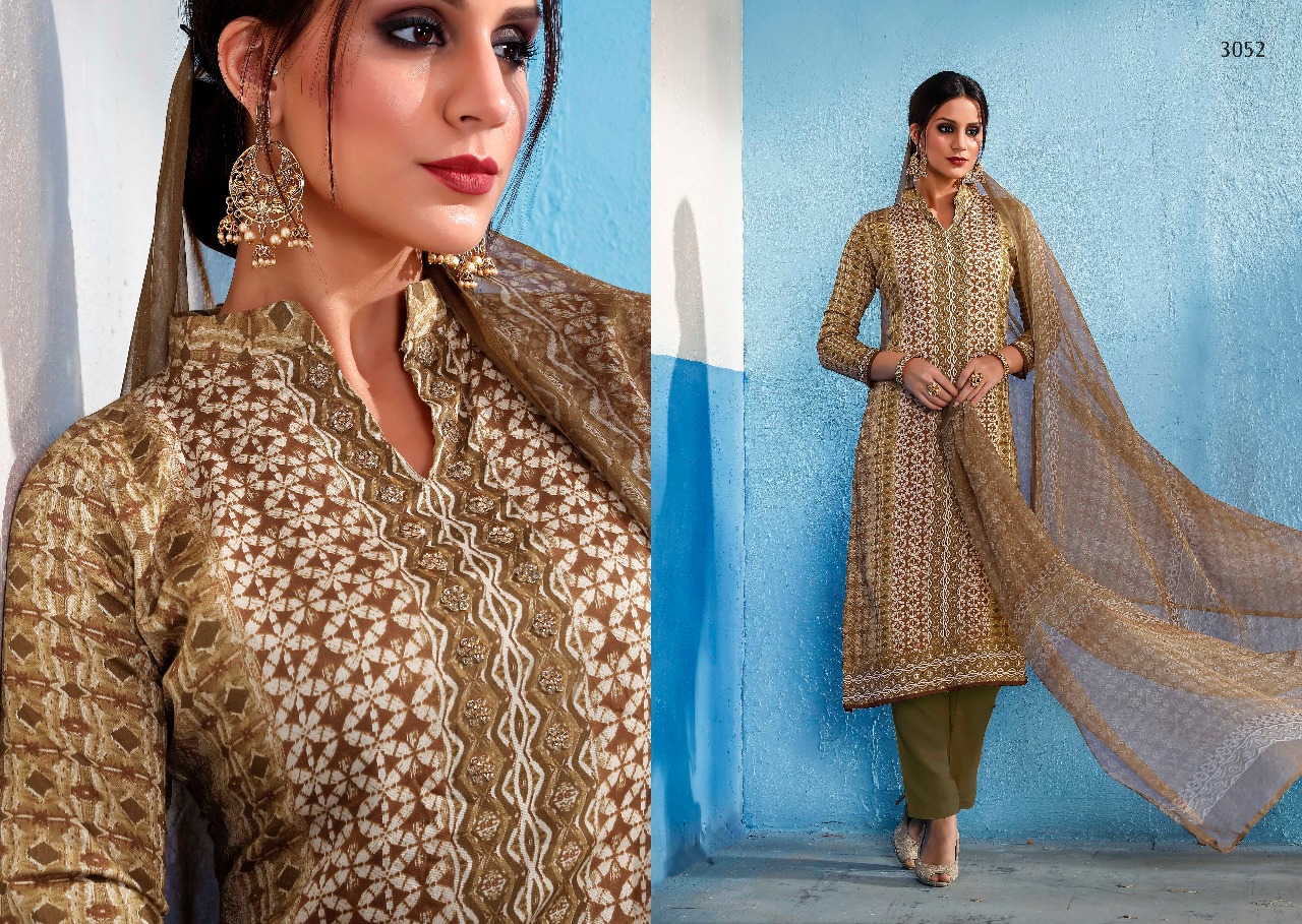 Sabhya By Labdhi 3051 To 3060 Series Beautiful Collection Suits Stylish Fancy Colorful Party Wear & Ethnic Wear Jam Satin Printed Dresses At Wholesale Price