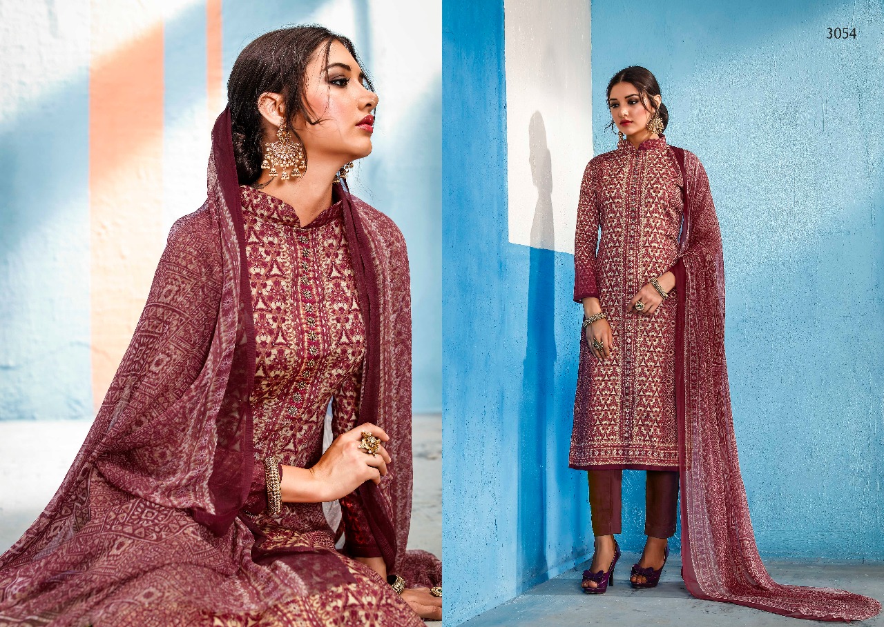 Sabhya By Labdhi 3051 To 3060 Series Beautiful Collection Suits Stylish Fancy Colorful Party Wear & Ethnic Wear Jam Satin Printed Dresses At Wholesale Price