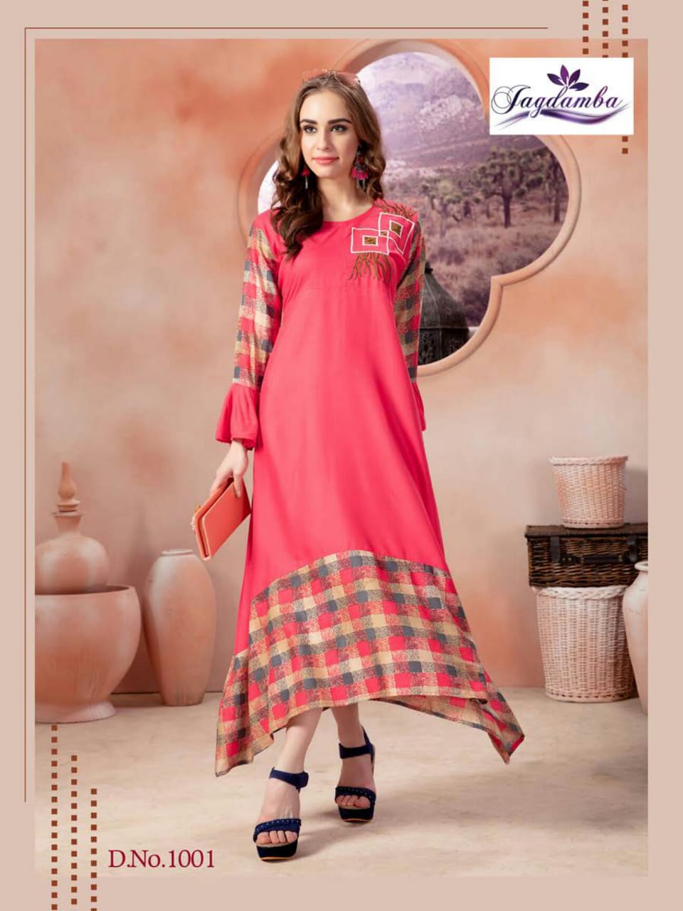 Saffronn By Jagdamba 1001 To 1008 Series Stylish Fancy Beautiful Colorful Casual Wear & Ethnic Wear Rayon Printed Kurtis At Wholesale Price