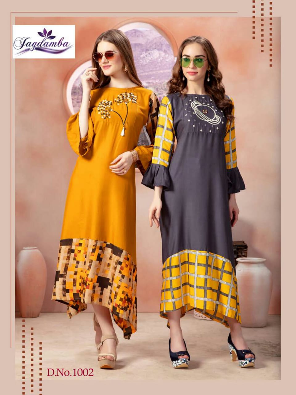 Saffronn By Jagdamba 1001 To 1008 Series Stylish Fancy Beautiful Colorful Casual Wear & Ethnic Wear Rayon Printed Kurtis At Wholesale Price