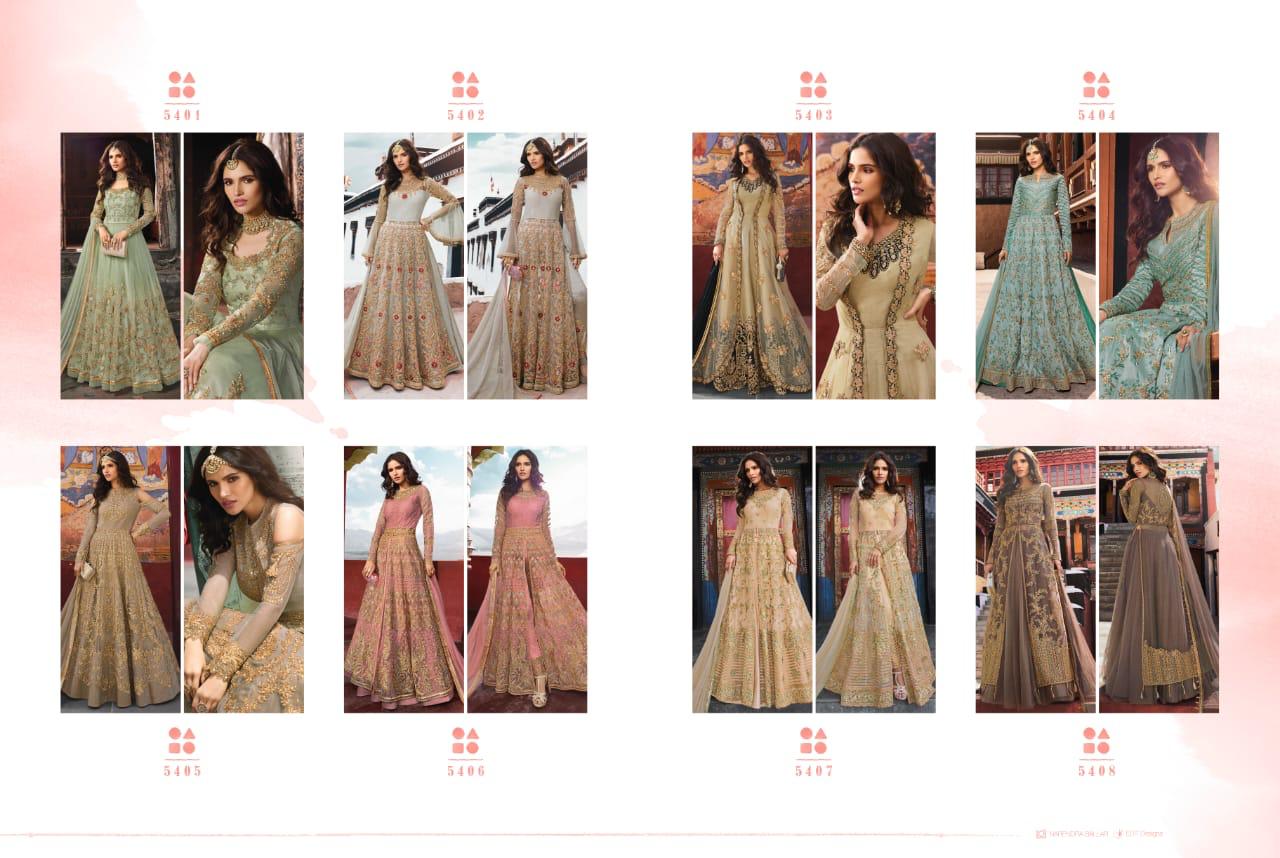 Saga Vol-4 By Sampann Nx 5401 To 5408 Series Anarkali Designer Beautiful Suits Colorful Stylish Fancy Casual Wear & Ethnic Wear Net/tafeta Dresses At Wholesale Price