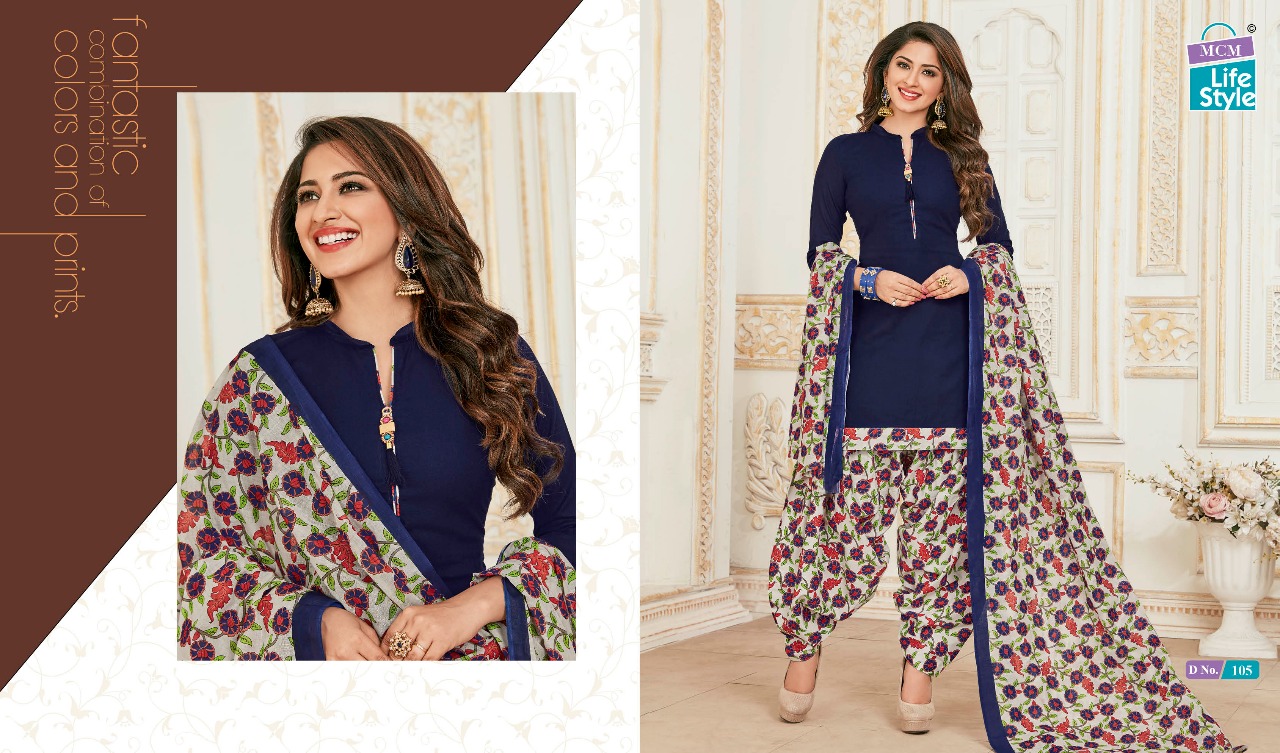 Saheli Vol-6 By Mcm Lifestyle 101 To 115 Series Patiyala Suits Beautiful Stylish Fancy Colorful Casual Wear & Ethnic Wear Pure Cotton Printed Dresses At Wholesale Price