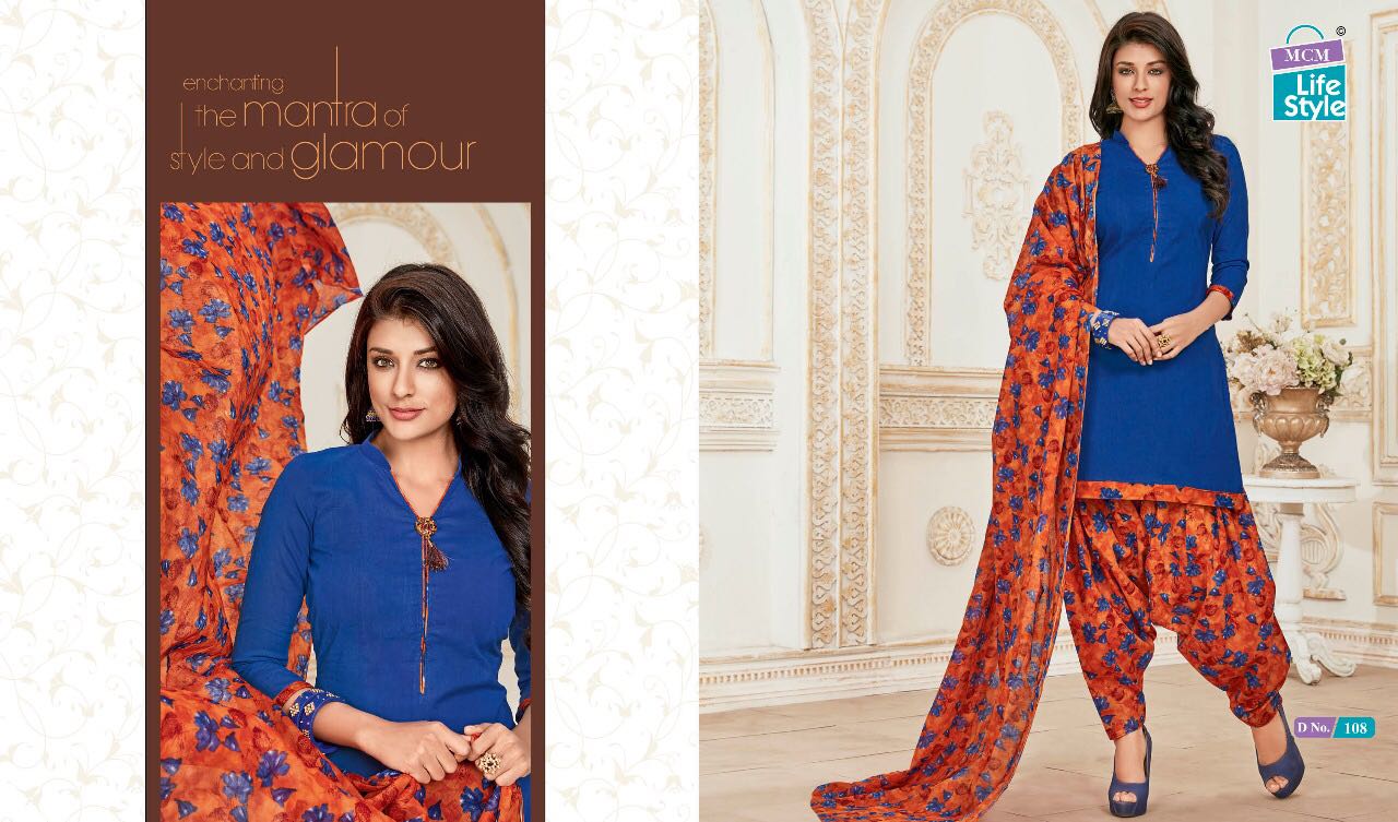 Saheli Vol-6 By Mcm Lifestyle 101 To 115 Series Patiyala Suits Beautiful Stylish Fancy Colorful Casual Wear & Ethnic Wear Pure Cotton Printed Dresses At Wholesale Price