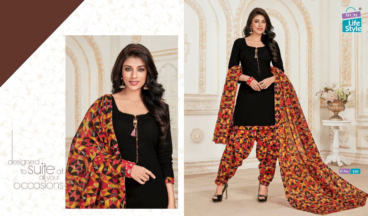 Saheli Vol-6 By Mcm Lifestyle 101 To 115 Series Patiyala Suits Beautiful Stylish Fancy Colorful Casual Wear & Ethnic Wear Pure Cotton Printed Dresses At Wholesale Price