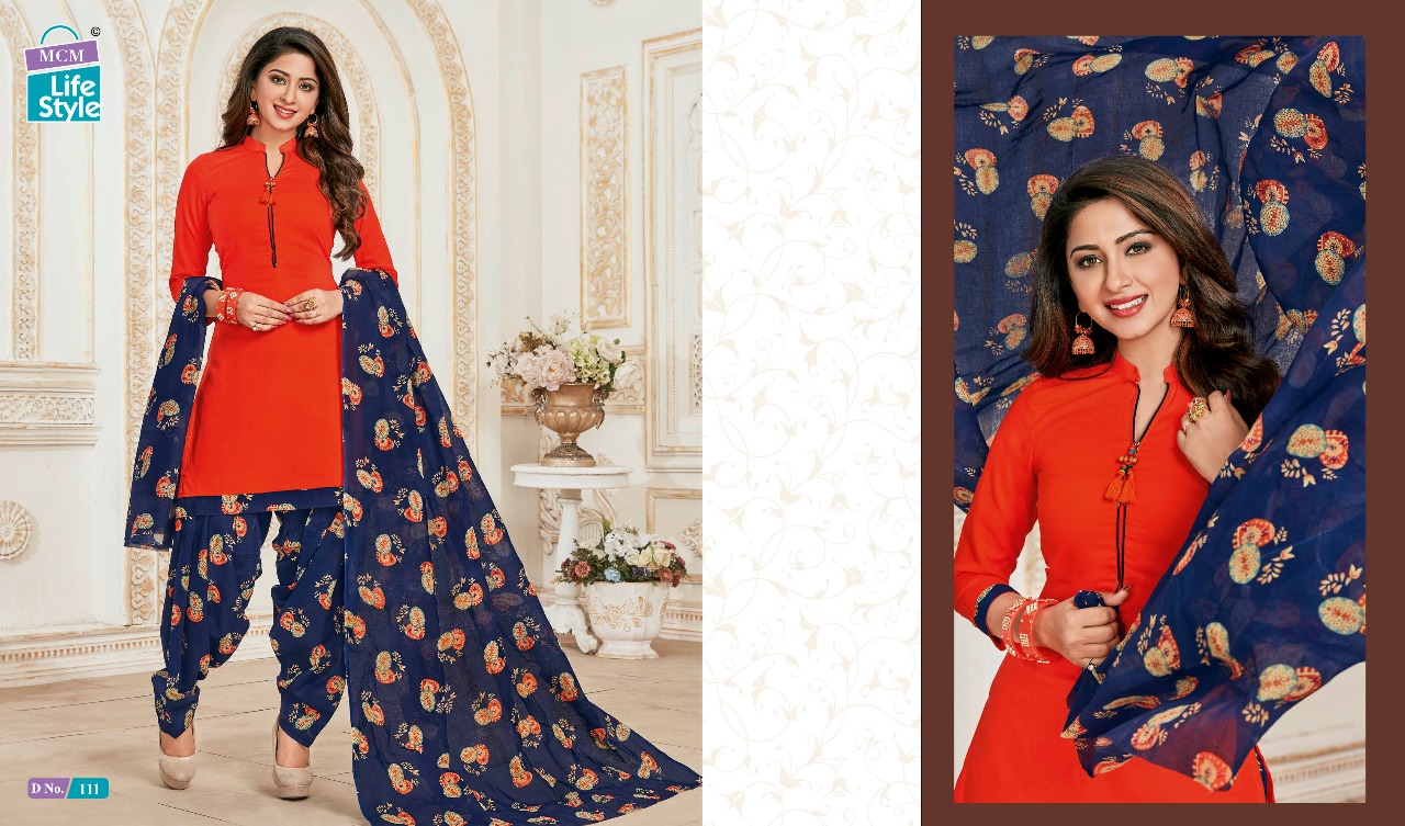 Saheli Vol-6 By Mcm Lifestyle 101 To 115 Series Patiyala Suits Beautiful Stylish Fancy Colorful Casual Wear & Ethnic Wear Pure Cotton Printed Dresses At Wholesale Price