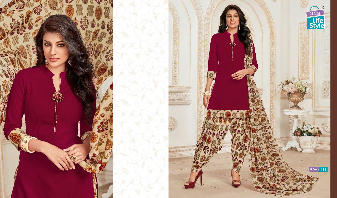 Saheli Vol-6 By Mcm Lifestyle 101 To 115 Series Patiyala Suits Beautiful Stylish Fancy Colorful Casual Wear & Ethnic Wear Pure Cotton Printed Dresses At Wholesale Price