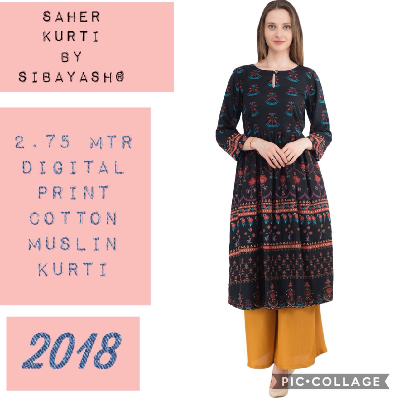 Saher By Sibayash 01 To 05 Series Designer Pakistani Style Beautiful Stylish Fancy Colorful Party Wear & Ethnic Wear Pure Digital Cotton Muslin Kurtis At Wholesale Price