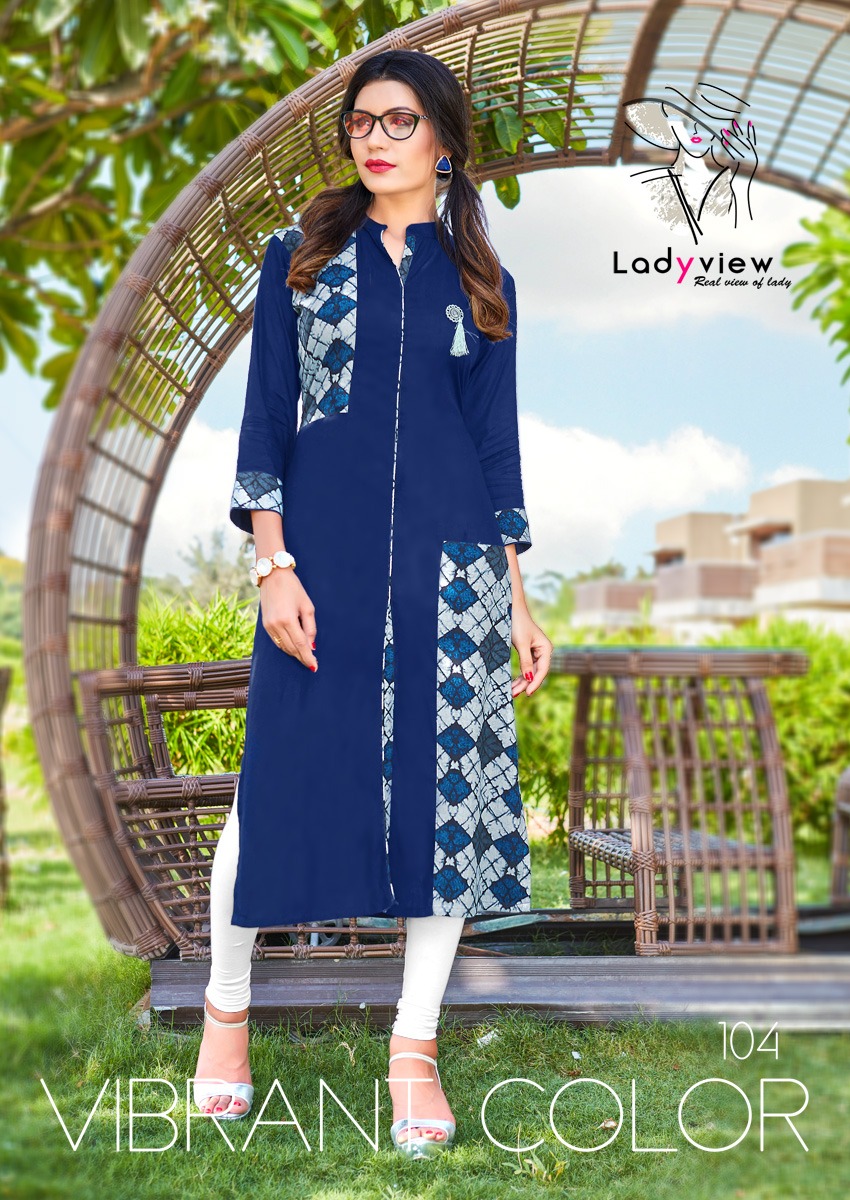 Saisha By Lady View 101 To 108 Series Stylish Beautiful Fancy Colorful Casual Wear & Ethnic Wear Heavy Rayon Printed Kurtis At Wholesale Price