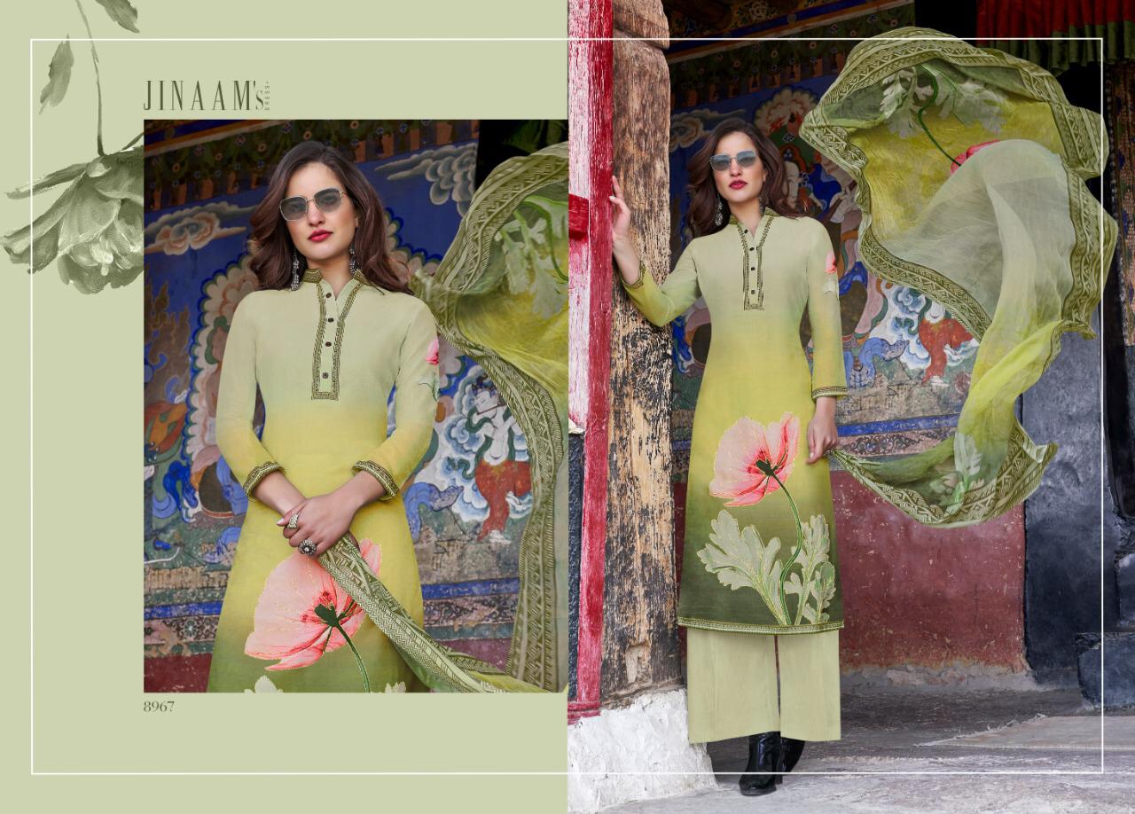 Sakeena By Jinaam Dresses 8966 To 8971 Series Suits Beautiful Stylish Fancy Colorful Designer Party Wear & Ethnic Wear Cotton Silk Digital Printed Dresses At Wholesale Price