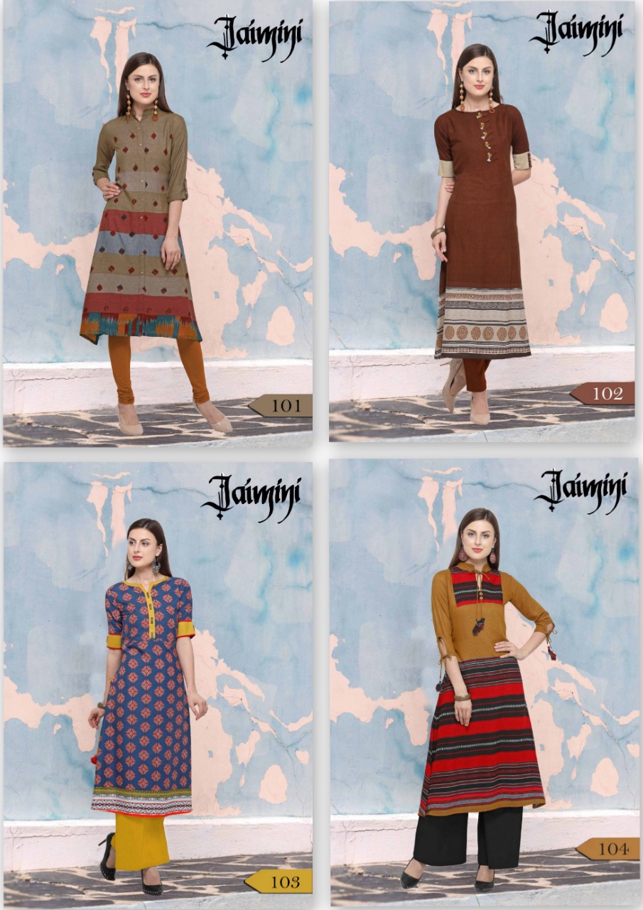 Sakhi Vol-1 By Jaimini 101 To 104 Series Stylish Fancy Beautiful Colorful Casual Wear & Ethnic Wear Cotton Rayon Printed Kurtis At Wholesale Price