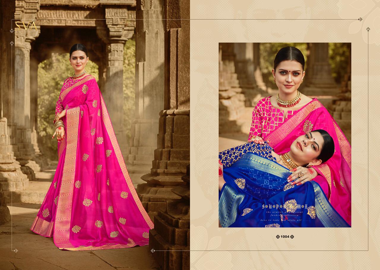 Sakshi By Sva 1001 To 1006 Series Designer Indian Traditional Wear Collection Beautiful Stylish Fancy Colorful Party Wear & Occasional Wear Viscose Sarees At Wholesale Price