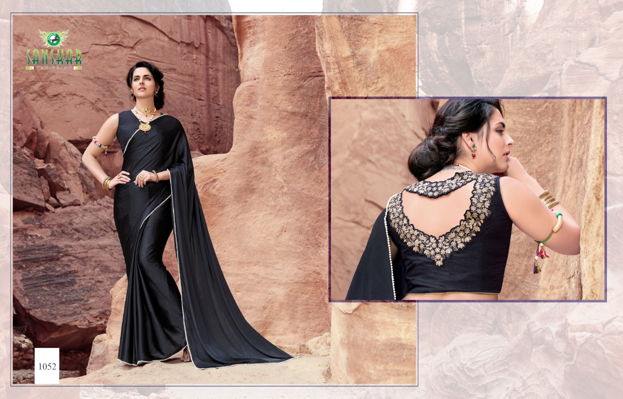 Saloni By Sanskar Sarees 1052 To 1064 Series Indian Traditional Wear Collection Beautiful Stylish Fancy Colorful Party Wear & Occasional Wear Satin Sarees At Wholesale Price