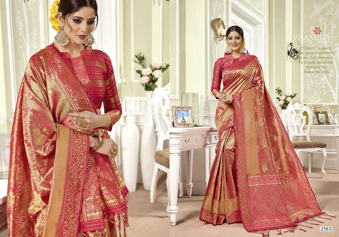 Samprada Silk By Vaamika Fashion 2561 To 2570 Series Designer Beautiful Wedding Collection Colorful Fancy Party Wear & Occasional Wear Silk Sarees At Wholesale Price