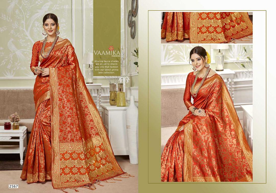 Samprada Silk By Vaamika Fashion 2561 To 2570 Series Designer Beautiful Wedding Collection Colorful Fancy Party Wear & Occasional Wear Silk Sarees At Wholesale Price