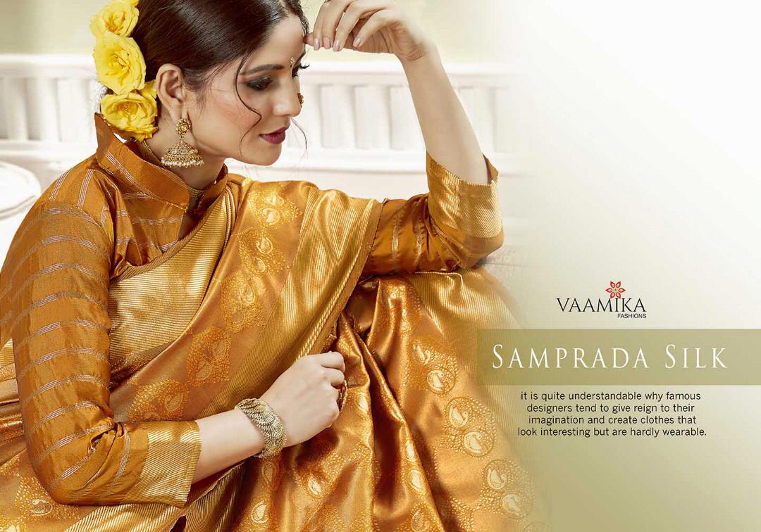 Samprada Silk By Vaamika Fashion 2561 To 2570 Series Designer Beautiful Wedding Collection Colorful Fancy Party Wear & Occasional Wear Silk Sarees At Wholesale Price