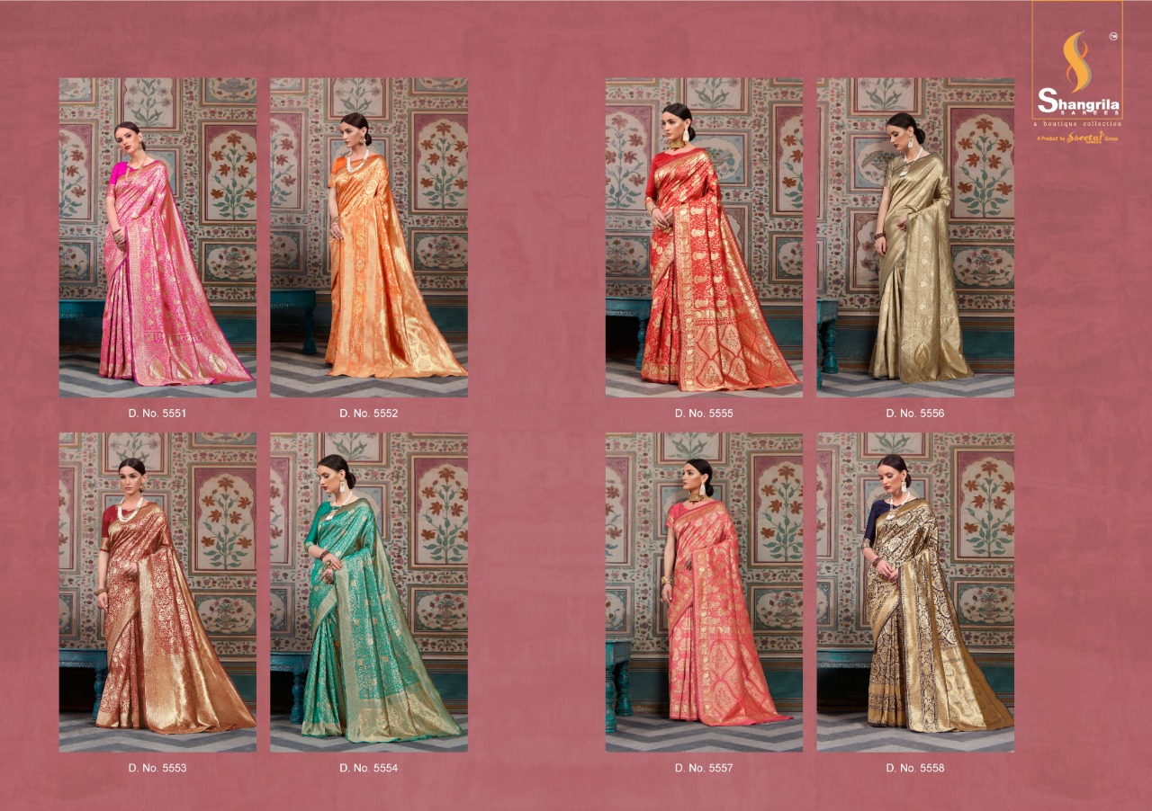 Samyra Silk By Shangrila 5551 To 5558 Series Indian Traditional Wear Collection Beautiful Stylish Fancy Colorful Party Wear & Occasional Wear Silk Print At Wholesale Price