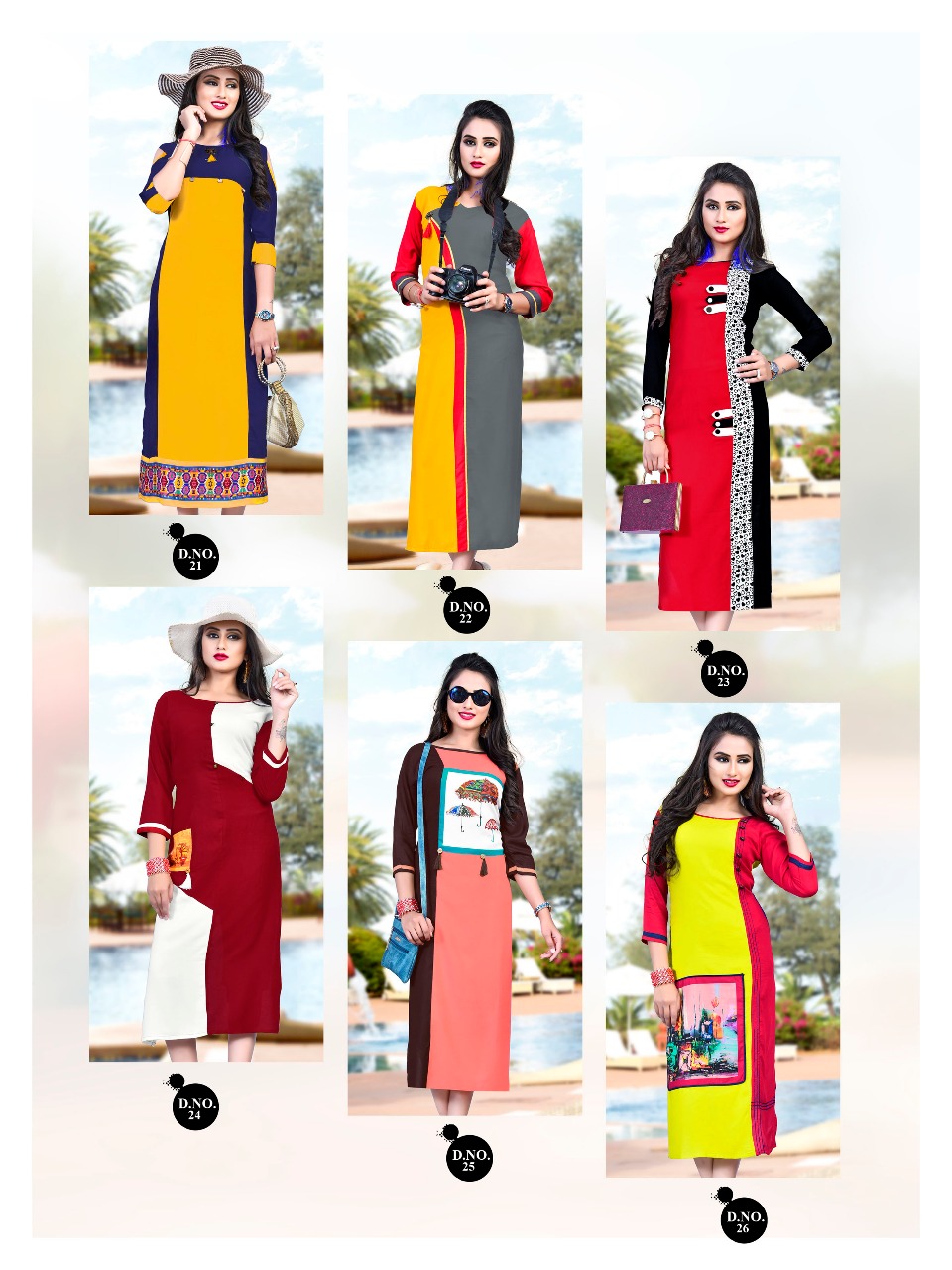 Sana By Krisha 21 To 26 Series Beautiful Stylish Fancy Colorful Casual Wear & Ethnic Wear Heavy Rayon Embroidered Kurtis At Wholesale Price