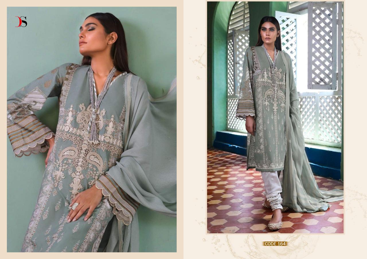 Sana Safinaz Kurnool Collection-19 By Deepy Suits 161 To 167 Series Designer Pakistani Suits Colorful Stylish Fancy Beautiful Collection Casual Wear & Ethnic Wear Pure Cotton Print With Gold Embroidered Dresses At Wholesale Price