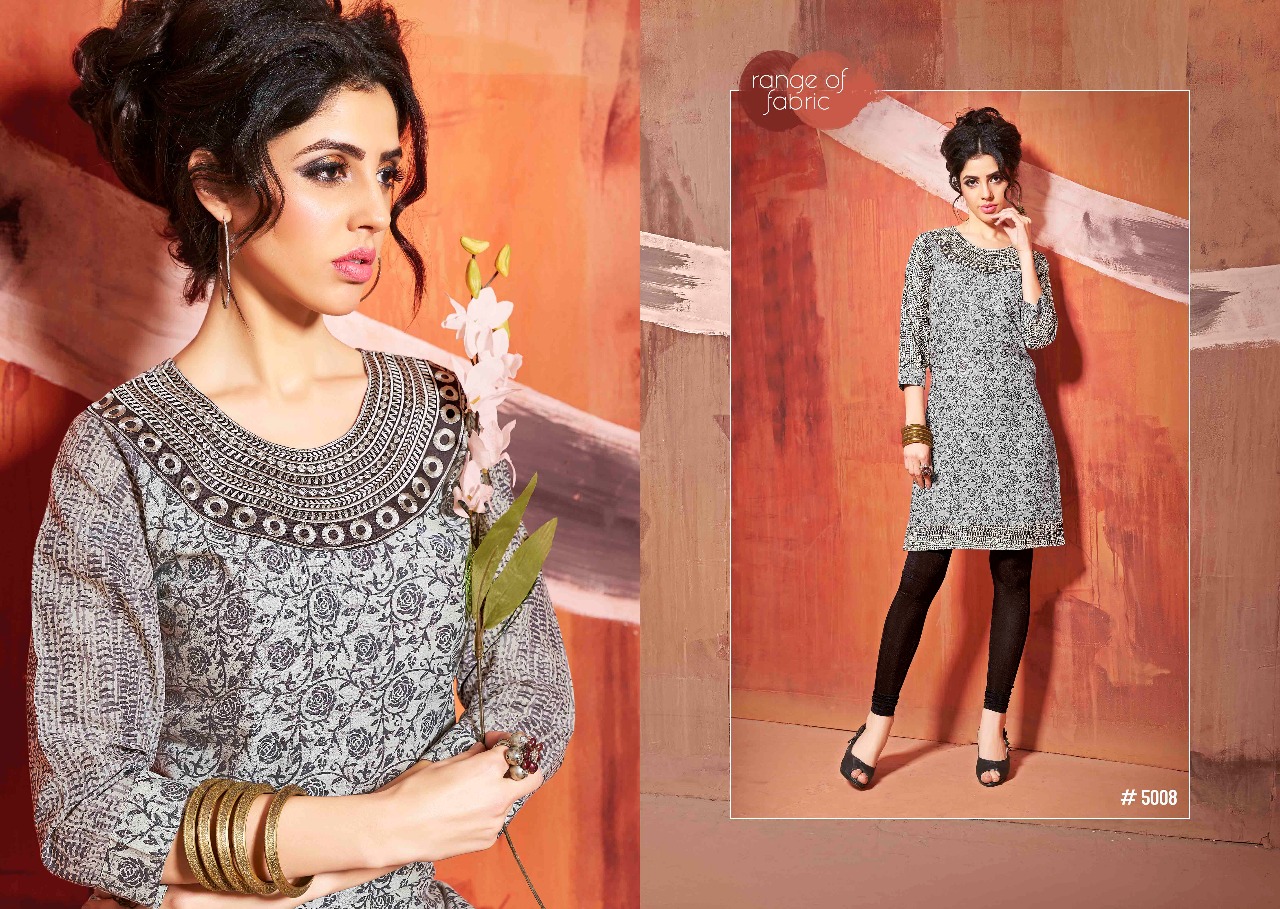 Sandy Vol-5 By Sweety Fashion 5001 To 5012 Series Stylish Fancy Colorful Beautiful Summer Collection Casual Wear & Ethnic Wear Cotton Printed Kurtis At Wholesale Price