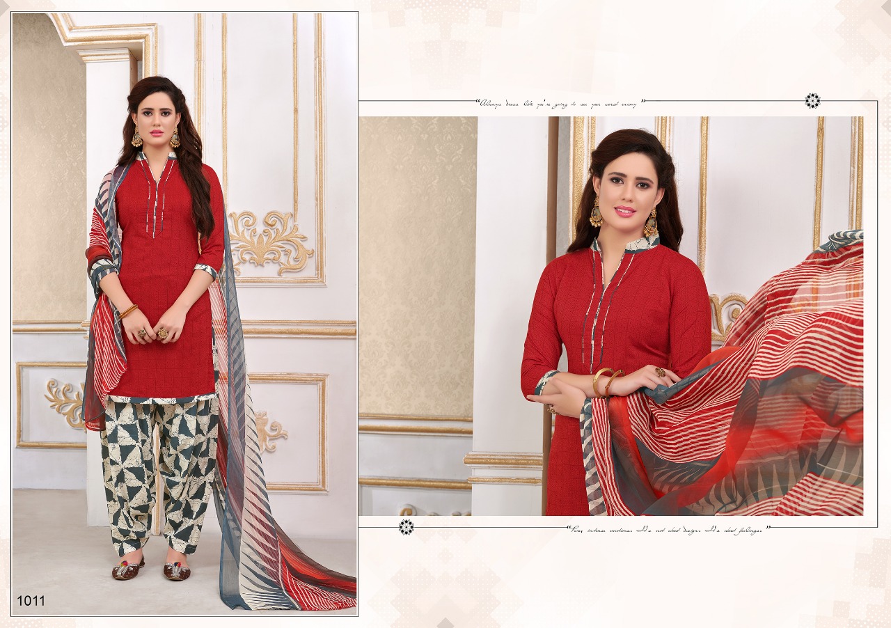 Saniya Patiyala By Ravi Creation 1001 To 1012 Series Beautiful Patiyala Suits Colorful Stylish Fancy Casual Wear & Ethnic Wear Cotton Printed Dresses At Wholesale Price