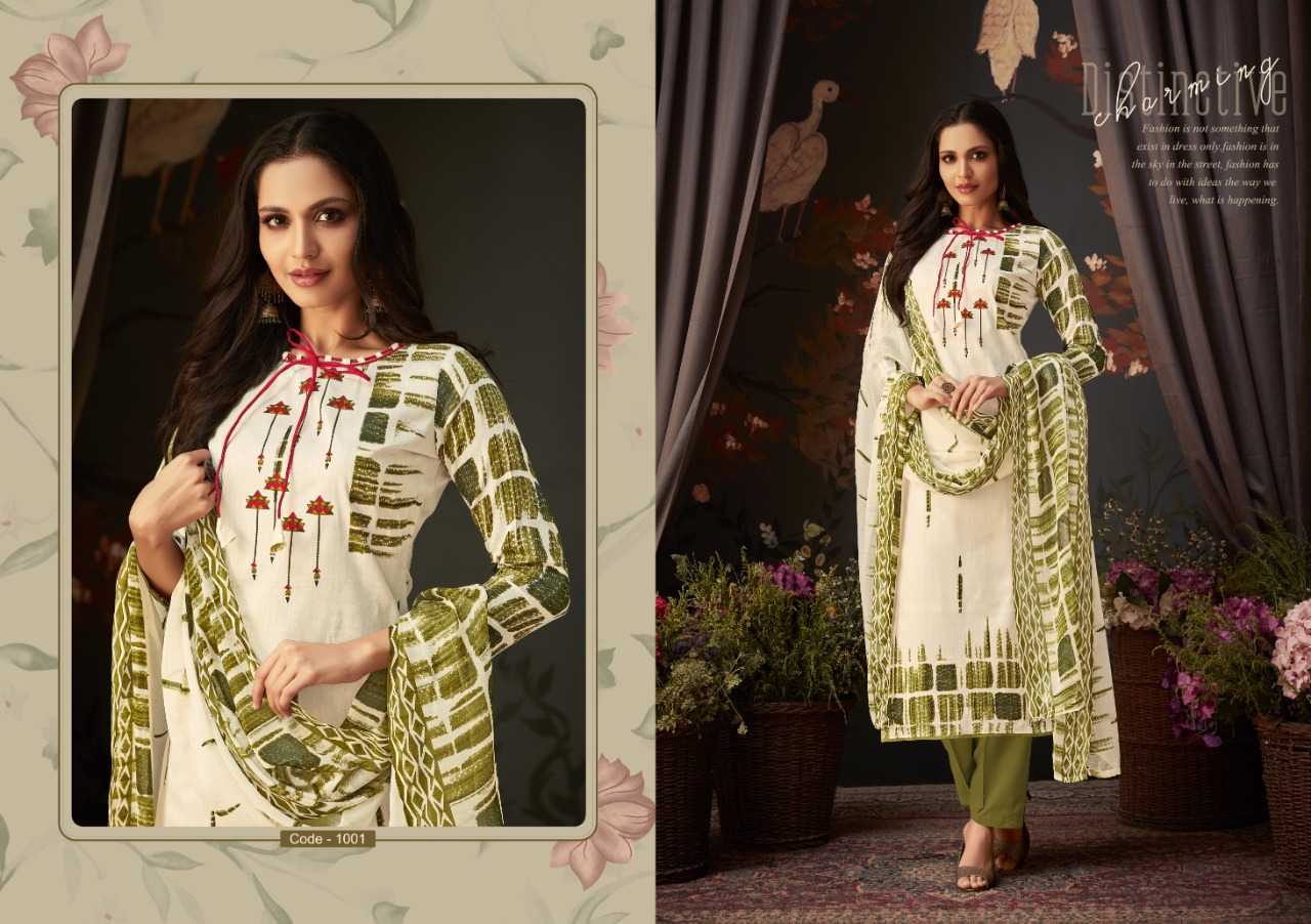 Sanjri Vol-14 By Ritu International 1001 To 1010 Beautiful Suits Stylish Colorful Fancy Casual Wear & Ethnic Wear Pure Glace Cotton Printed Dresses At Wholesale Price