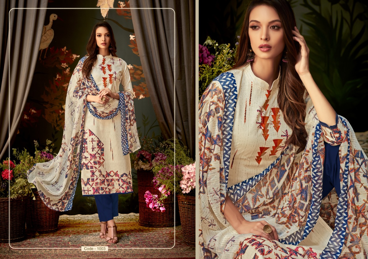 Sanjri Vol-14 By Ritu International 1001 To 1010 Beautiful Suits Stylish Colorful Fancy Casual Wear & Ethnic Wear Pure Glace Cotton Printed Dresses At Wholesale Price