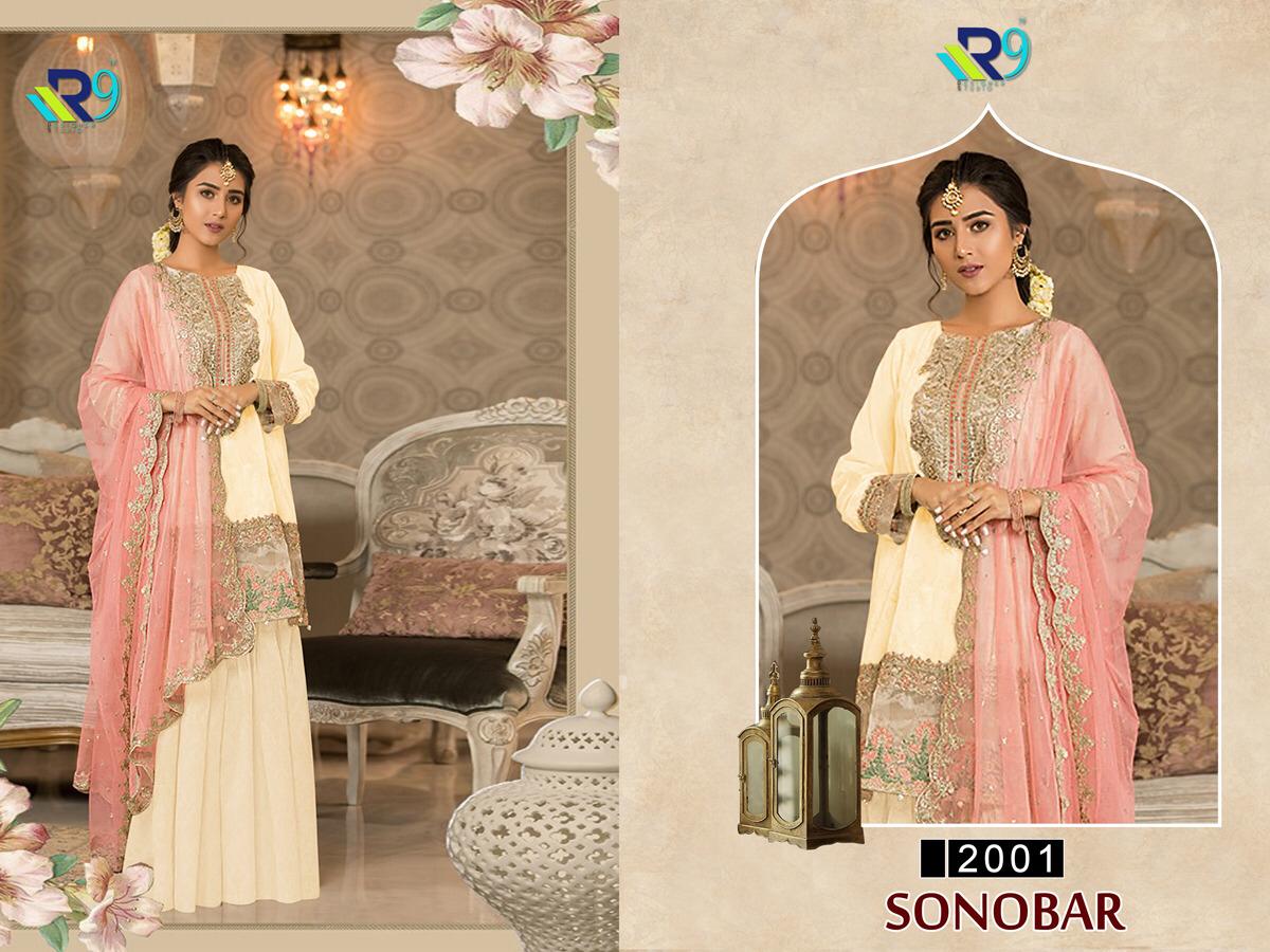 Sanobar By R9 2001 To 2004 Series Designer Pakistani Suits Beautiful Fancy Stylish Colorful Party Wear & Occasional Wear Georgette Embroidery Dresses At Wholesale Price