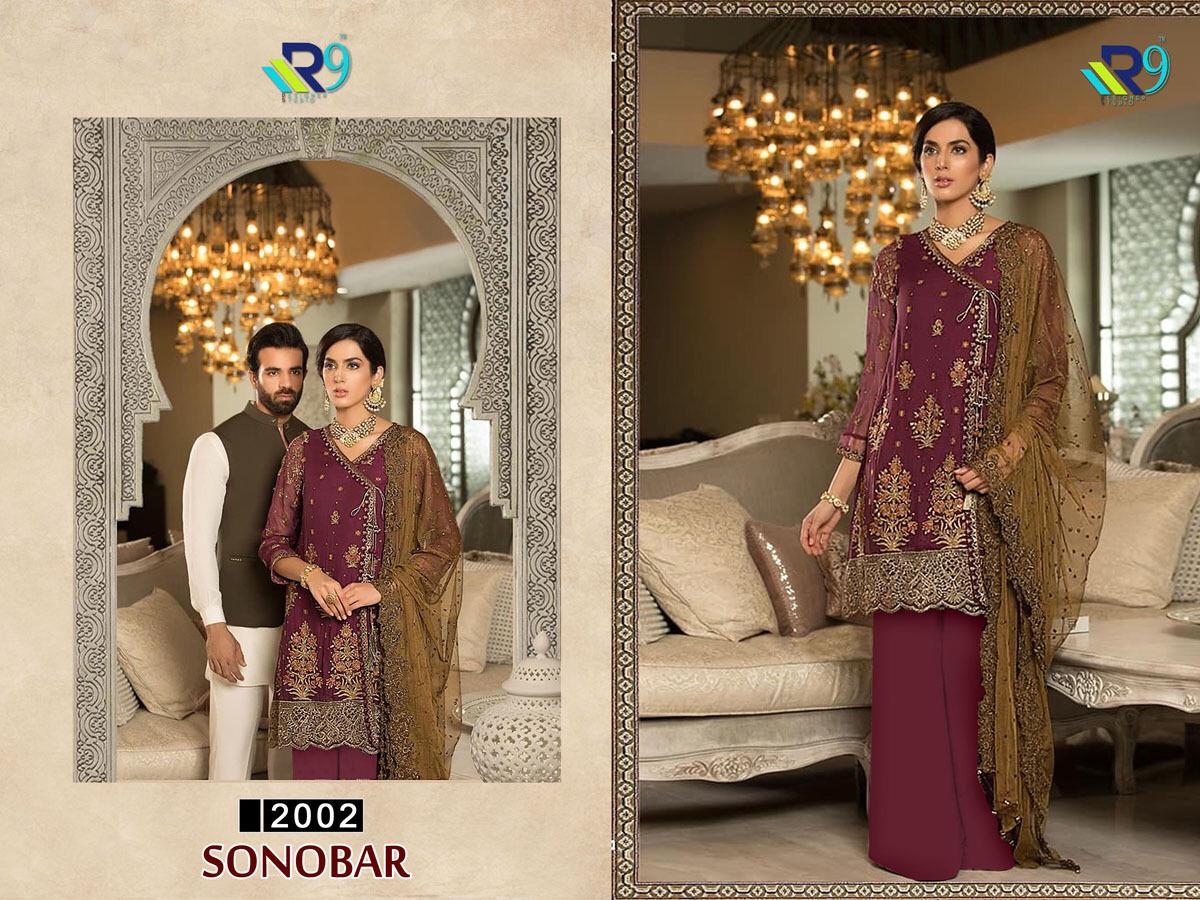 Sanobar By R9 2001 To 2004 Series Designer Pakistani Suits Beautiful Fancy Stylish Colorful Party Wear & Occasional Wear Georgette Embroidery Dresses At Wholesale Price