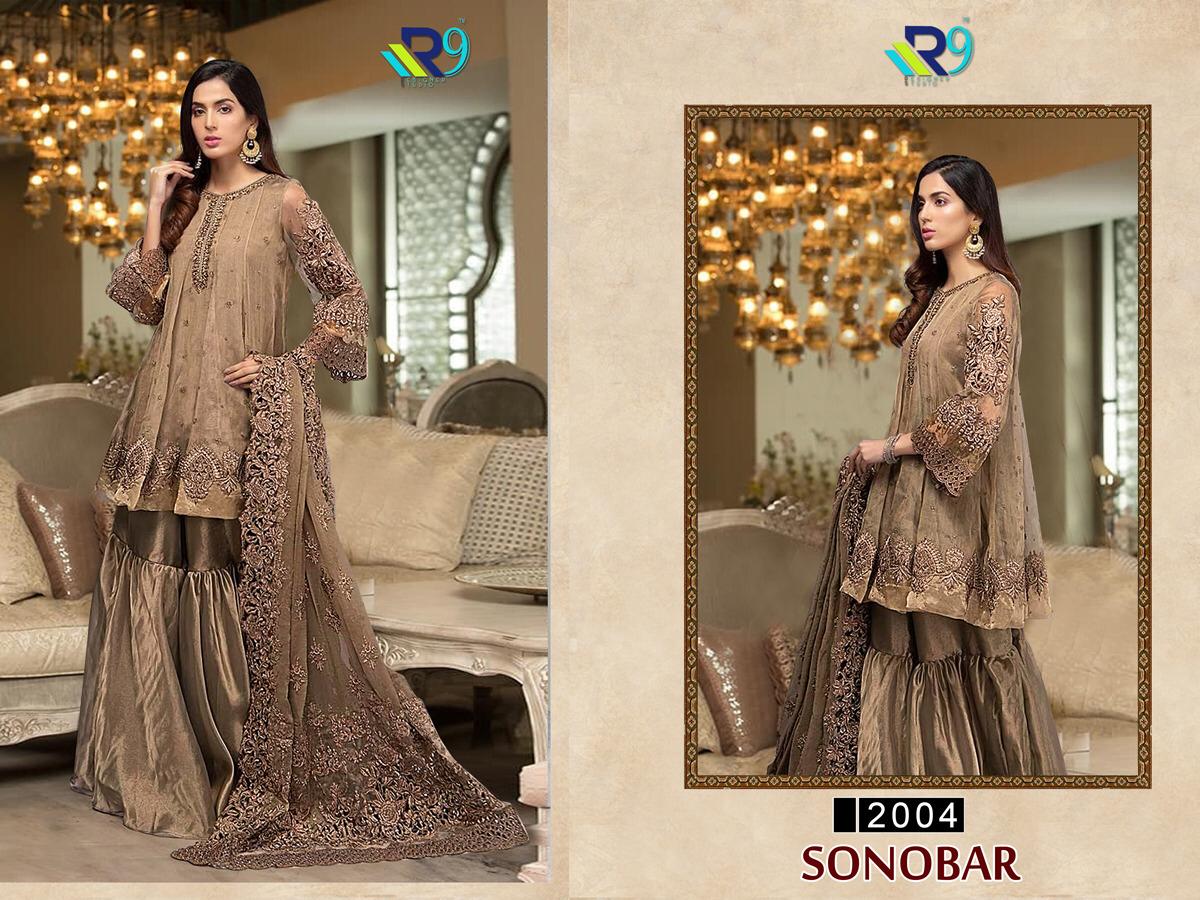 Sanobar By R9 2001 To 2004 Series Designer Pakistani Suits Beautiful Fancy Stylish Colorful Party Wear & Occasional Wear Georgette Embroidery Dresses At Wholesale Price