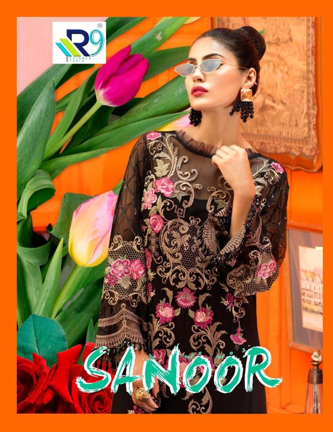 Sanoor By R9 2017 To 2022 Series Beautiful Pakistani Suits Stylish Fancy Colorful Party Wear & Ethnic Wear Georgette With Heavy Embroidered Dresses At Wholesale Price