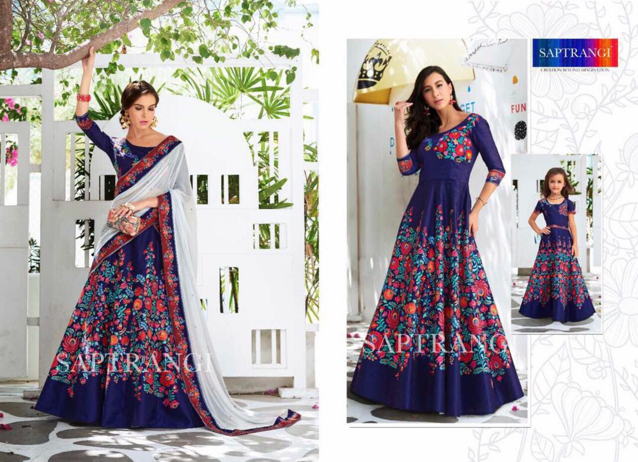 Saptrangi 301 Series By Saptrangi 301 To 311 Series Designer Wedding Collection Suits Beautiful Stylish Fancy Colorful Party Wear & Occasional Wear Net/georgette Embroidered Lehengas At Wholesale Price