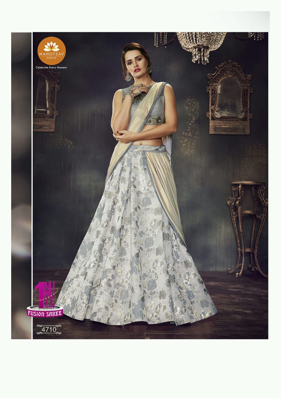 Sarabella By Mohmanthan 4707 & 5103 Series Indian Designer Wedding Collection Beautiful Stylish Fancy Colorful Party Wear & Occasional Wear Fancy Sarees At Wholesale Price