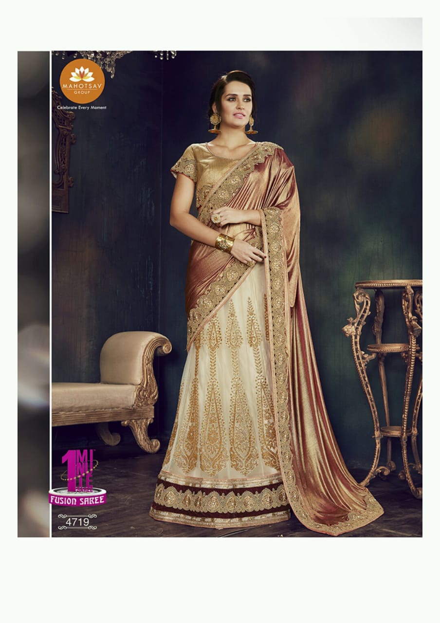 Sarabella By Mohmanthan 4707 & 5103 Series Indian Designer Wedding Collection Beautiful Stylish Fancy Colorful Party Wear & Occasional Wear Fancy Sarees At Wholesale Price