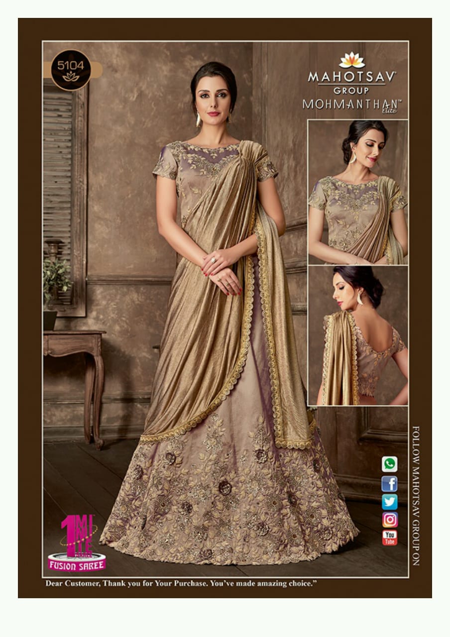 Sarabella By Mohmanthan 4707 & 5103 Series Indian Designer Wedding Collection Beautiful Stylish Fancy Colorful Party Wear & Occasional Wear Fancy Sarees At Wholesale Price