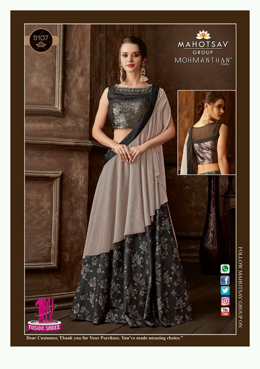 Sarabella By Mohmanthan 4707 & 5103 Series Indian Designer Wedding Collection Beautiful Stylish Fancy Colorful Party Wear & Occasional Wear Fancy Sarees At Wholesale Price