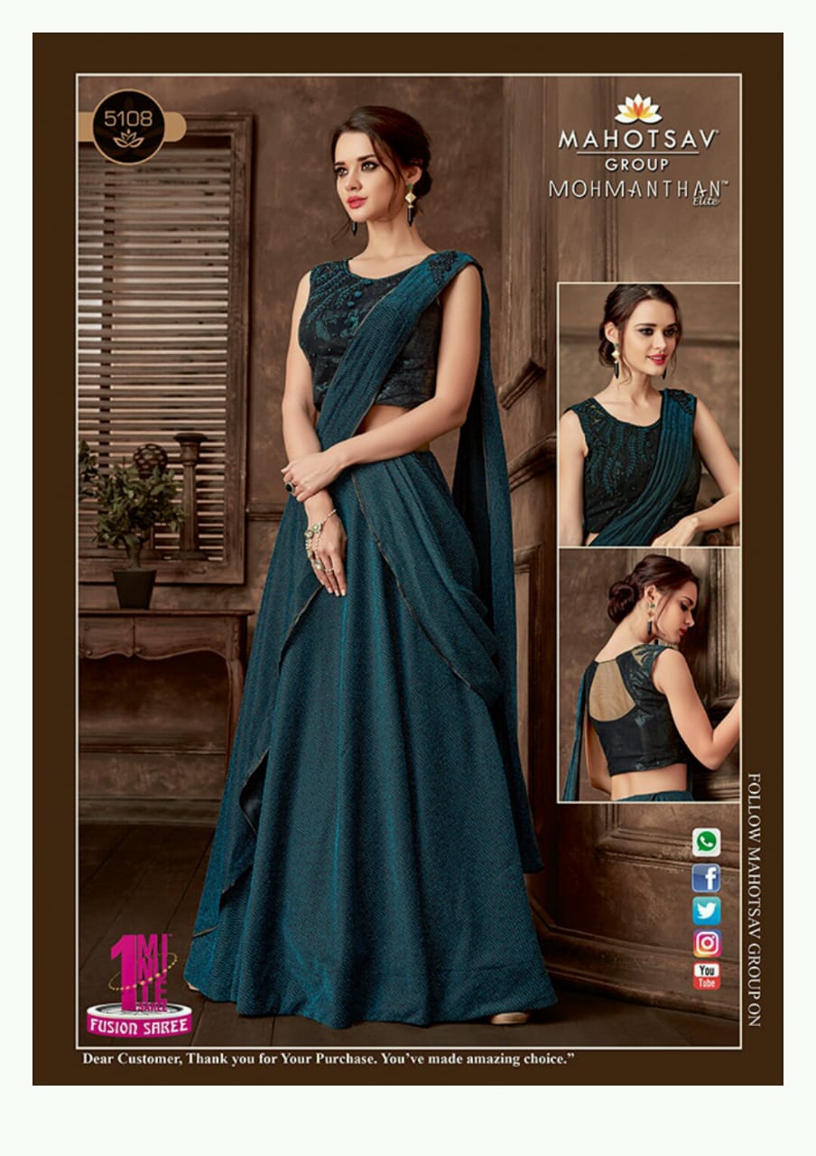 Sarabella By Mohmanthan 4707 & 5103 Series Indian Designer Wedding Collection Beautiful Stylish Fancy Colorful Party Wear & Occasional Wear Fancy Sarees At Wholesale Price